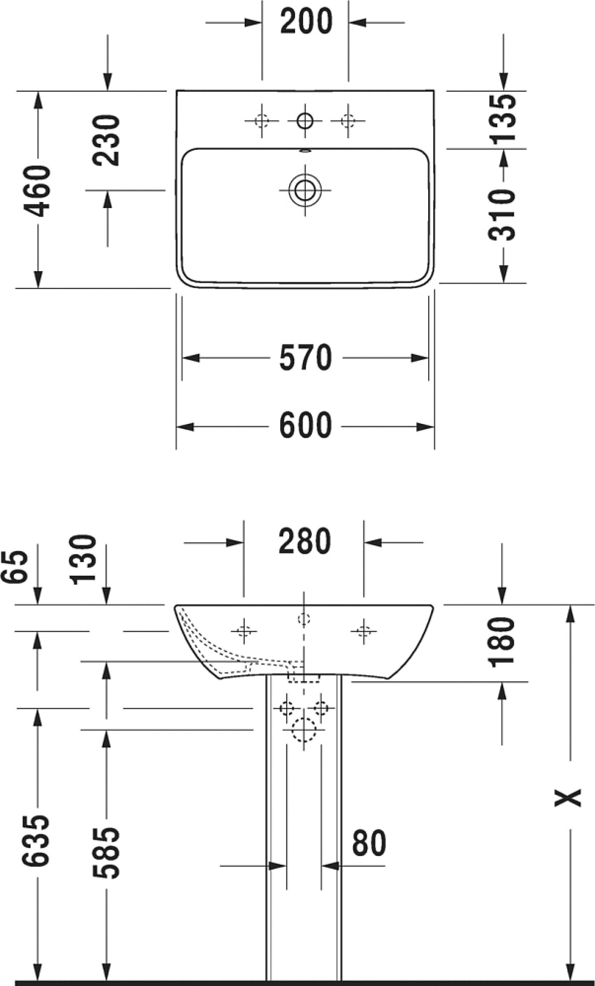 Пьедестал для раковины Duravit ME by Starck 0858390000 - duravit shop