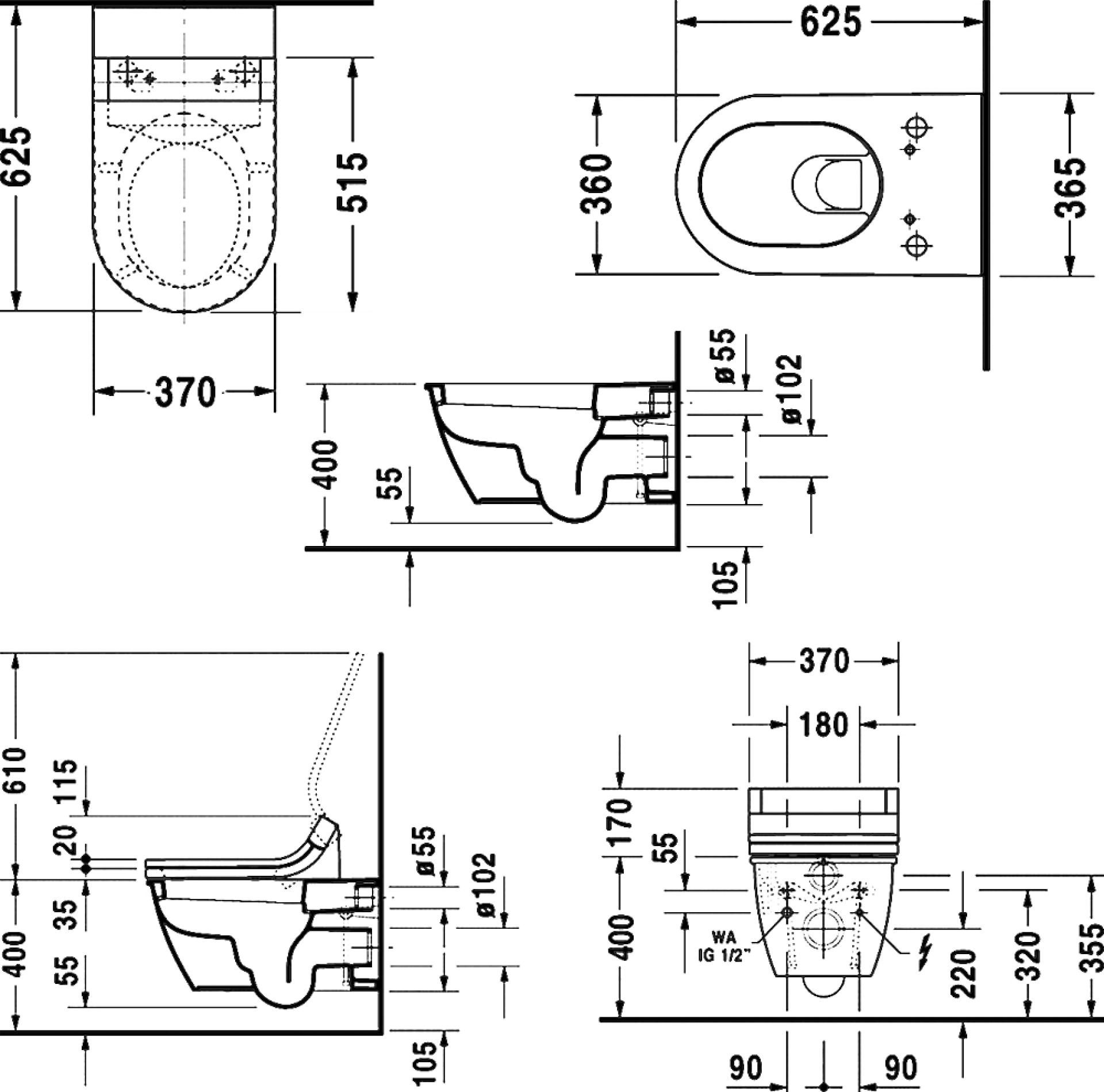 Унитаз подвесной Duravit Darling New 2544590000 для SensoWash - duravit shop