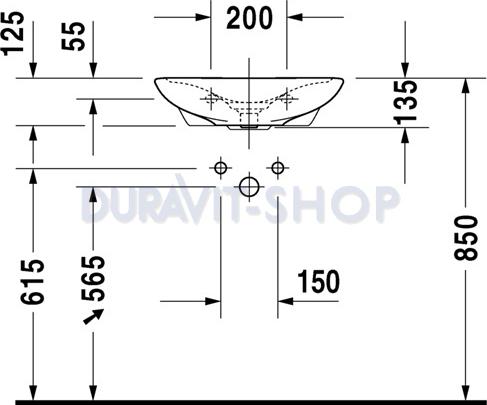 Раковина 50 см Duravit Pura Vida 720500000 - duravit shop