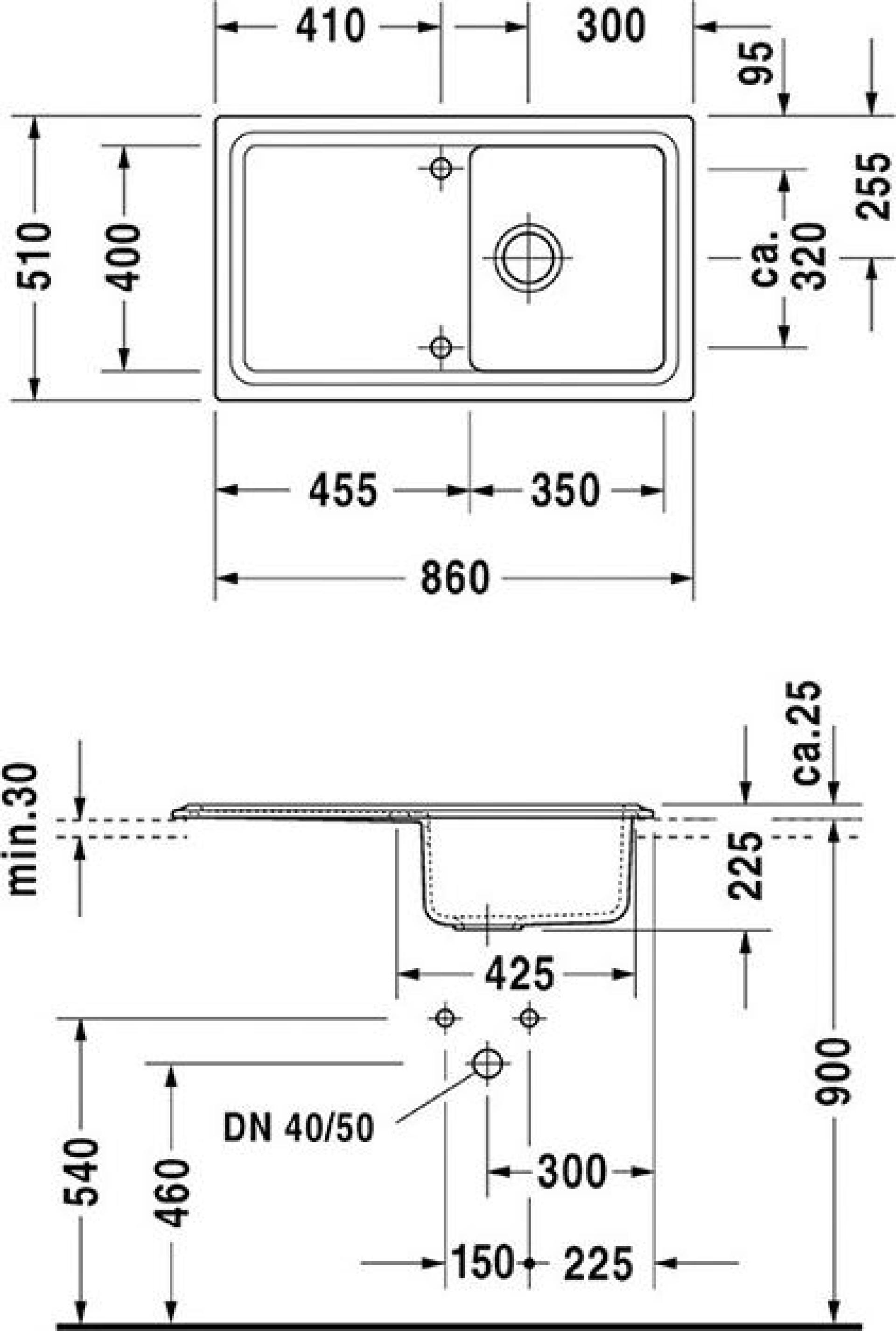 Кухонная мойка Duravit Cassia 86 7513861900, бежевый - duravit shop